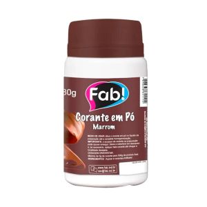 CORANTE EM PO ART MARROM CHOCOLATE 80G FAB PC C/6100002222601_1